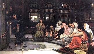 Consulting the Oracle by J.W.  Waterhouse
