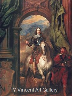Charles I on a Horseback with Seigneur de St. Antoine by Anthony van Dijck