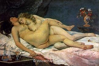 The Sleepers, or Sleep by Gustave  Courbet