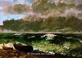 The Wave (or the Stormy Sea) by Gustave  Courbet