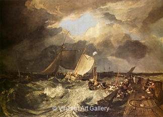 Pier of Calais: Arrival of an English Packetboat by Joseph M.W.  Turner