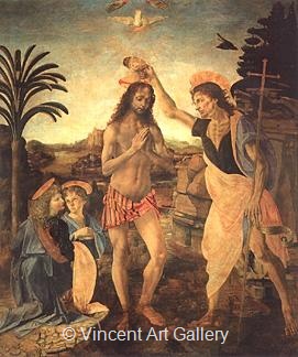 Baptism of Christ by Sandro  Botticelli
